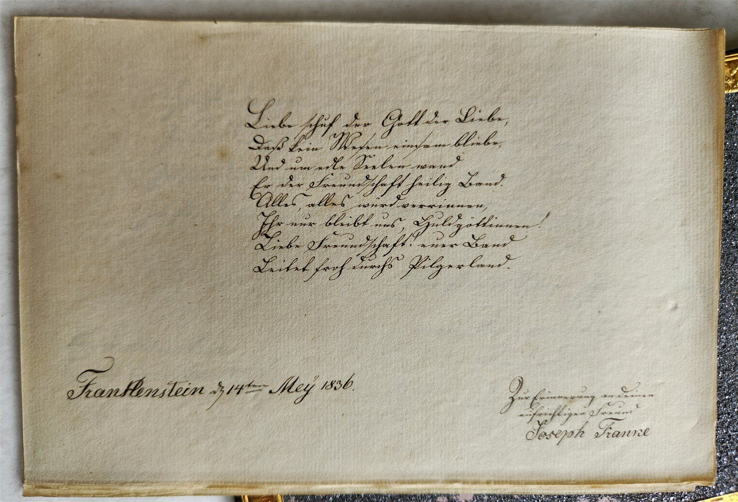 1830s UNUSUAL FAMILY REGISTER BOX BOOK SHAPE GERMAN MANUSCRIPT ARCHIVE antique