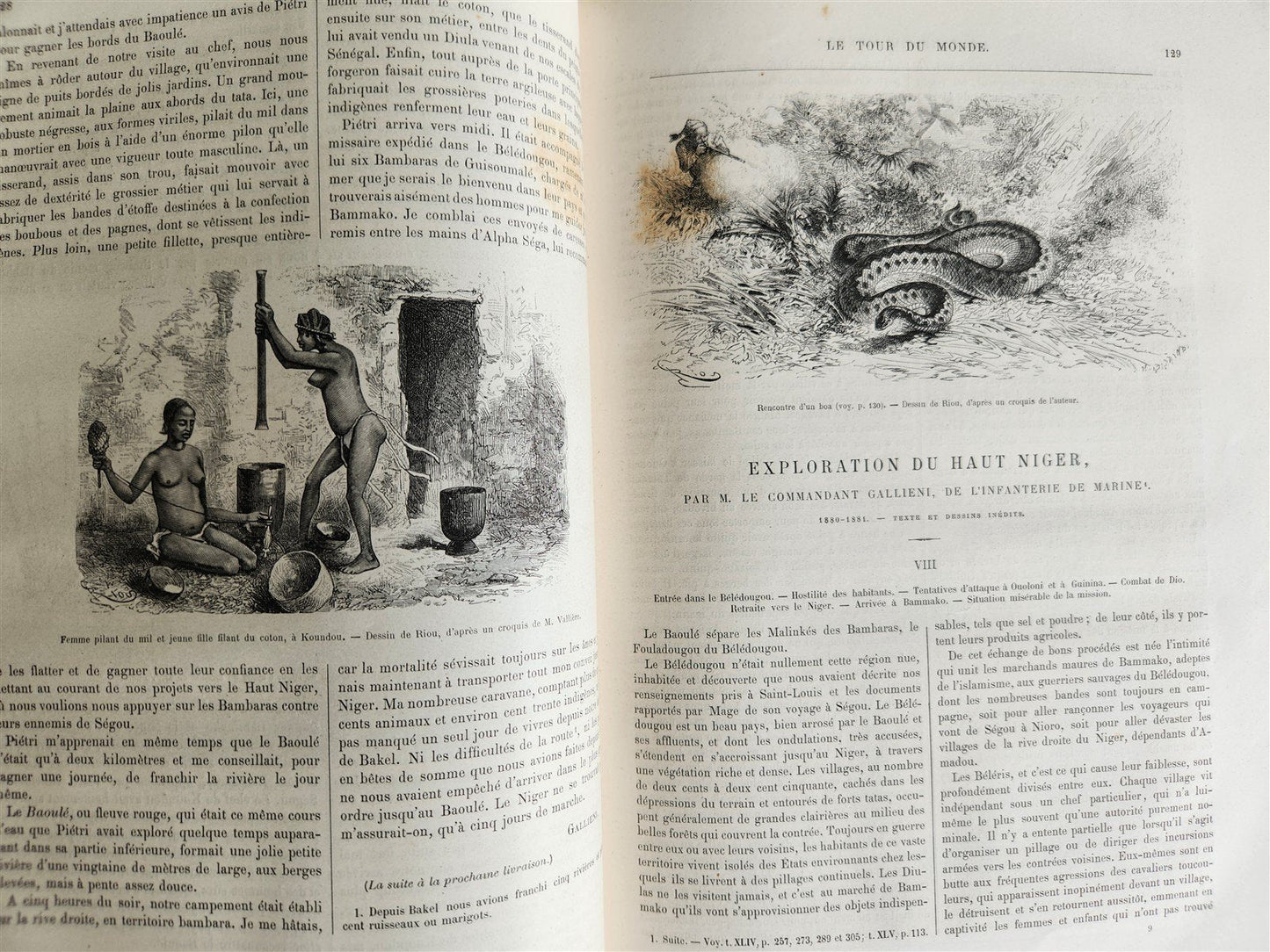 1883 HISTORY VOYAGES ILLUSTRATED antique AFRICA PERSIA RUSSIA TIBET S. AMERICA