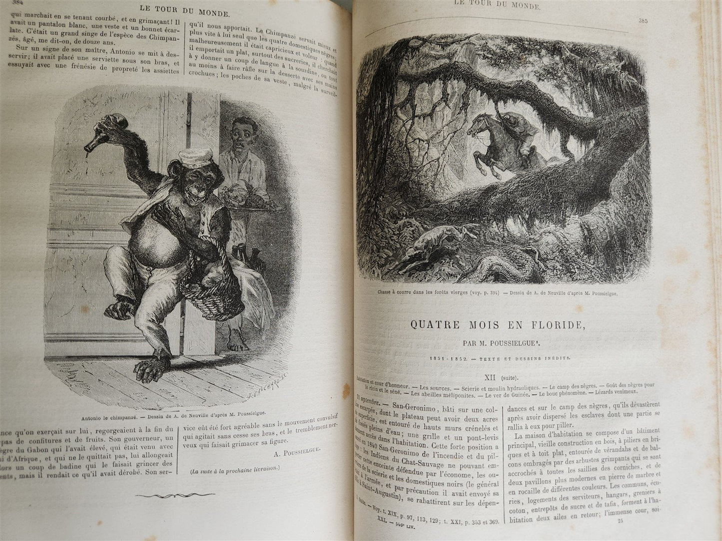 1870 HISTORY of VOYAGES ILLUSTRATED antique CROATIA BOSNIA INDIA FLORIDA AFRICA