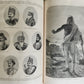 1870 HISTORY of VOYAGES ILLUSTRATED antique CROATIA BOSNIA INDIA FLORIDA AFRICA