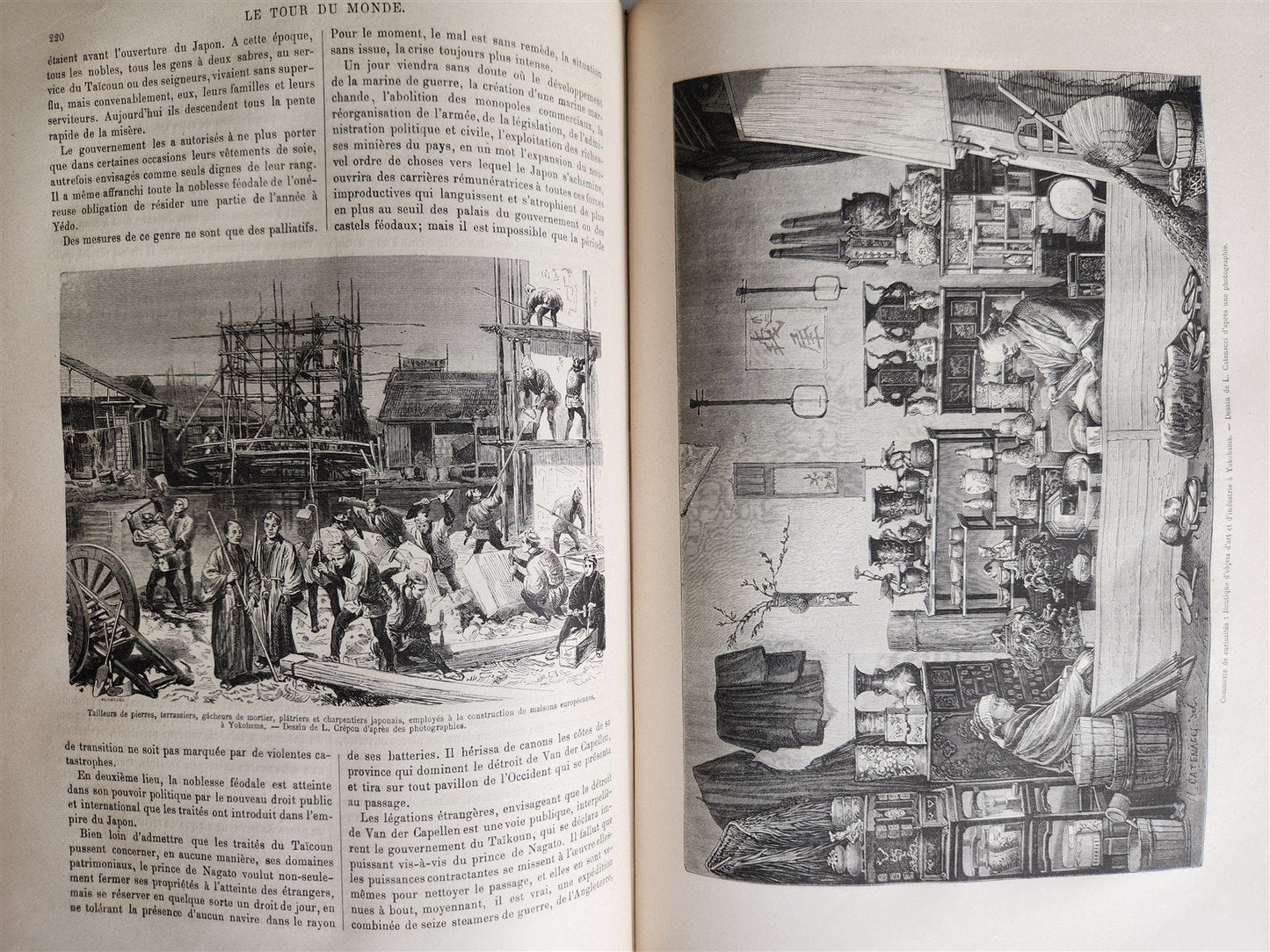 1869 HISTORY VOYAGES ILLUSTRATED antique NEW ZEALAND CEYLON SRI LANKA INDIA USA