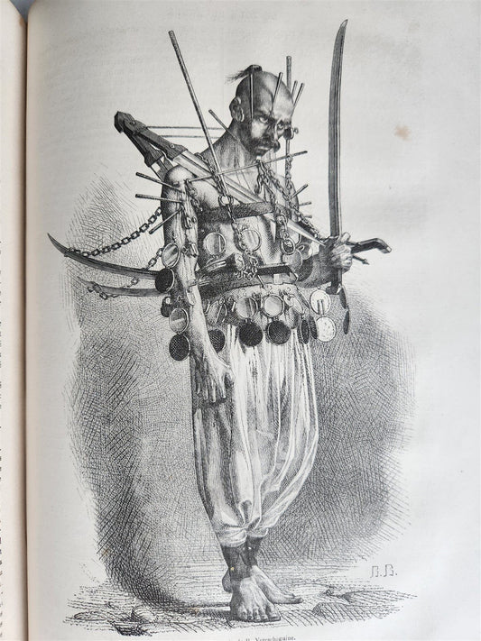 1869 HISTORY of VOYAGES ILLUSTRATED antique CAUCASUS JAPAN USA INDIA SPAIN ITALY