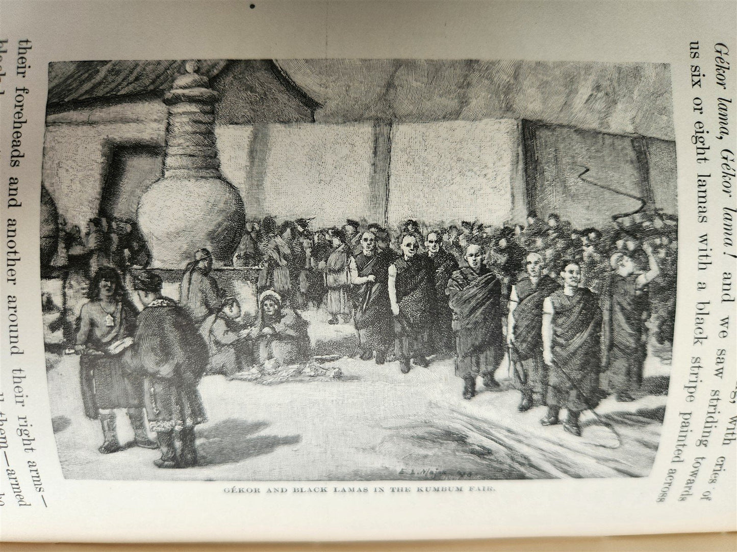 1891 LAND of LAMAS antique ILLUSTRATED Journey Through China Mongolia & Tibet