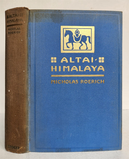 1929 ALTAI-HIMALAYA TRAVEL DIARY by RUSSIAN ARTIST NICHOLAS ROERICH antique