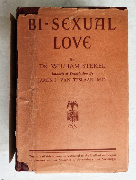 1934 BI-SEXUAL LOVE by Dr. William Stekel vintage