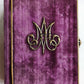 1864 CATHOLIC PRAYER BOOK in FRENCH antique FINE VELVET & METAL BINDING