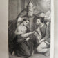 1864 CATHOLIC PRAYER BOOK in FRENCH antique FINE VELVET & METAL BINDING