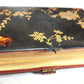 1889 TORTOISESHELL GOLD INLAY BINDING CATHOLIC PRAYER BOOK LATIN/FRENCH antique