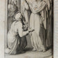 1870 BONE BINDING CATHOLIC PRAYER BOOK in FRENCH & LATIN antique