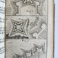 1715 MILITARY FORTIFICATIONS antique ILLUSTRATED w/ 21 PLATES in GERMAN