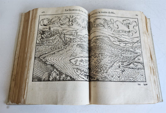 1568 COSMOGRAPHY by Sebastian Munster antique RARE ILLUSTRATED w/ MAPS VELLUM