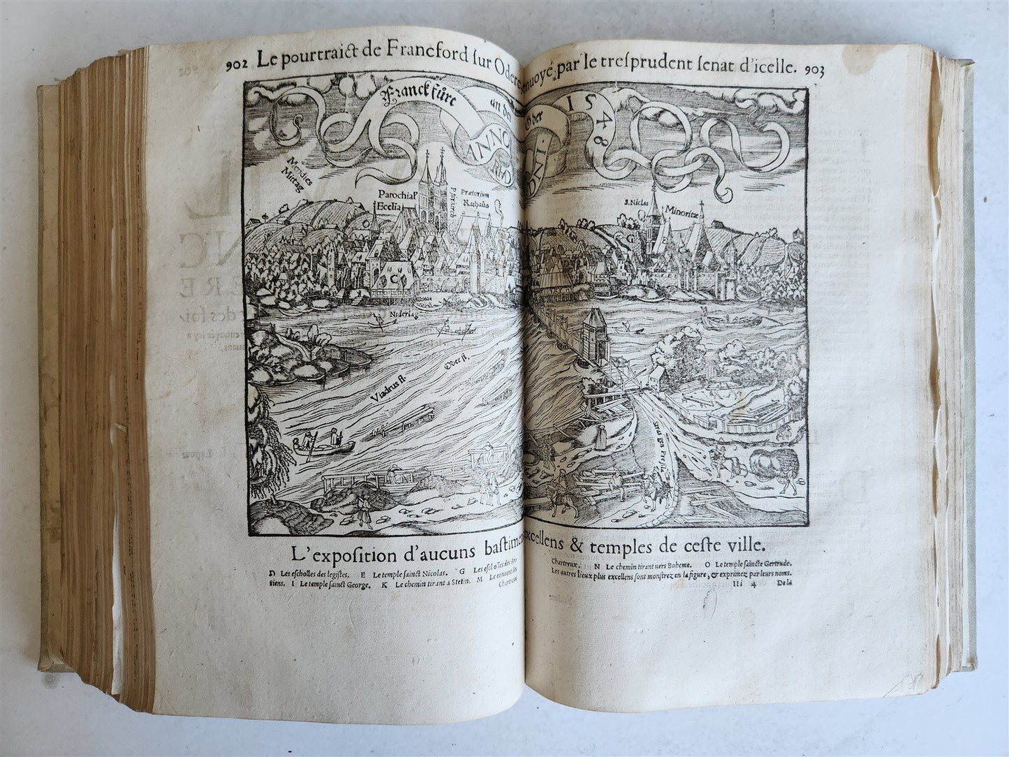 1568 COSMOGRAPHY by Sebastian Munster antique RARE ILLUSTRATED w/ MAPS VELLUM