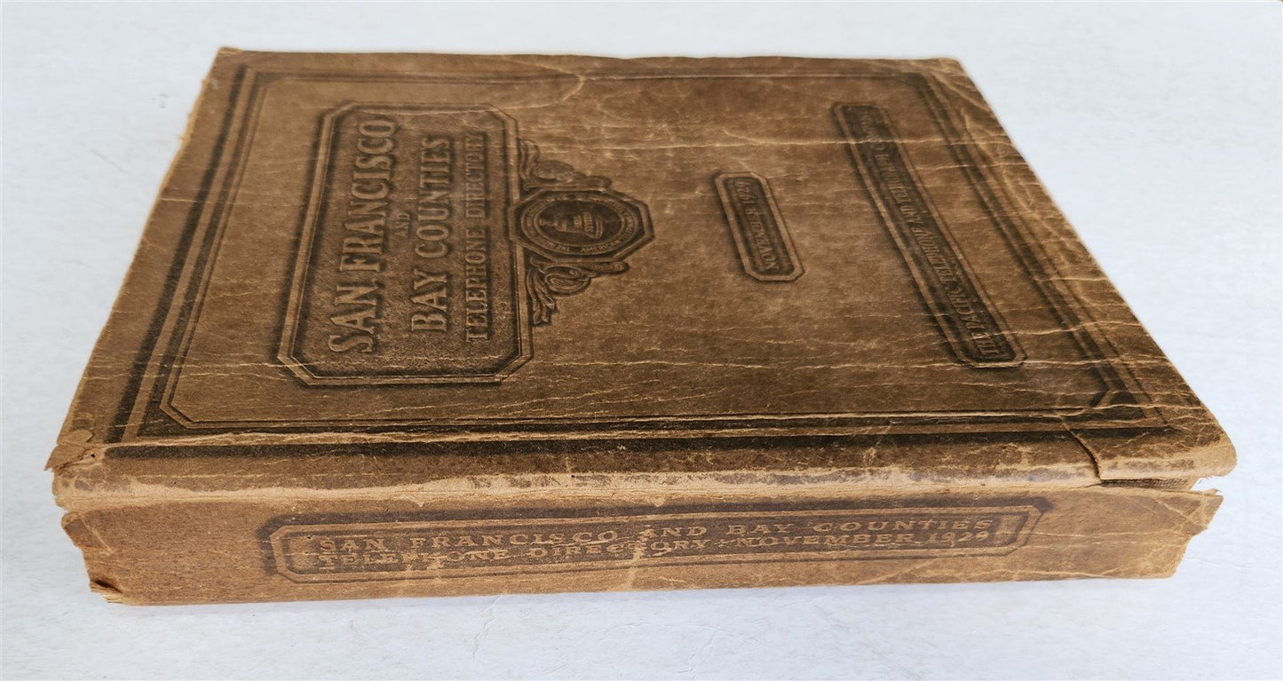 SAN FRANCISCO and BAY COUNTIES TELEPHONE DIRECTORY antique