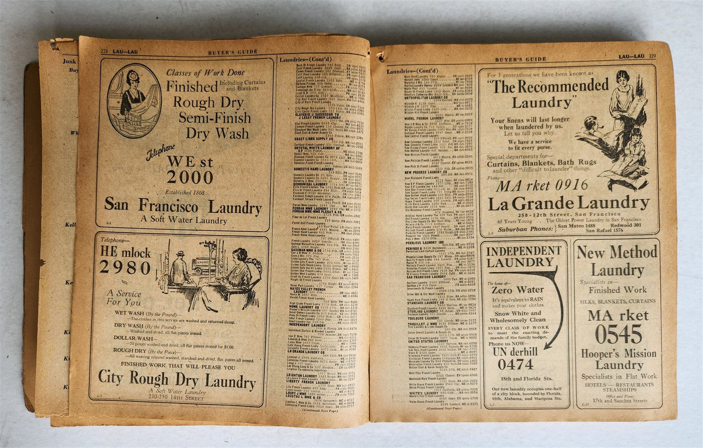 SAN FRANCISCO and BAY COUNTIES TELEPHONE DIRECTORY antique