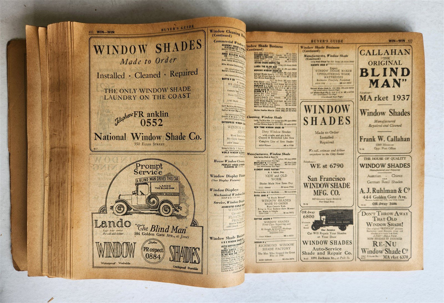 SAN FRANCISCO and BAY COUNTIES TELEPHONE DIRECTORY antique