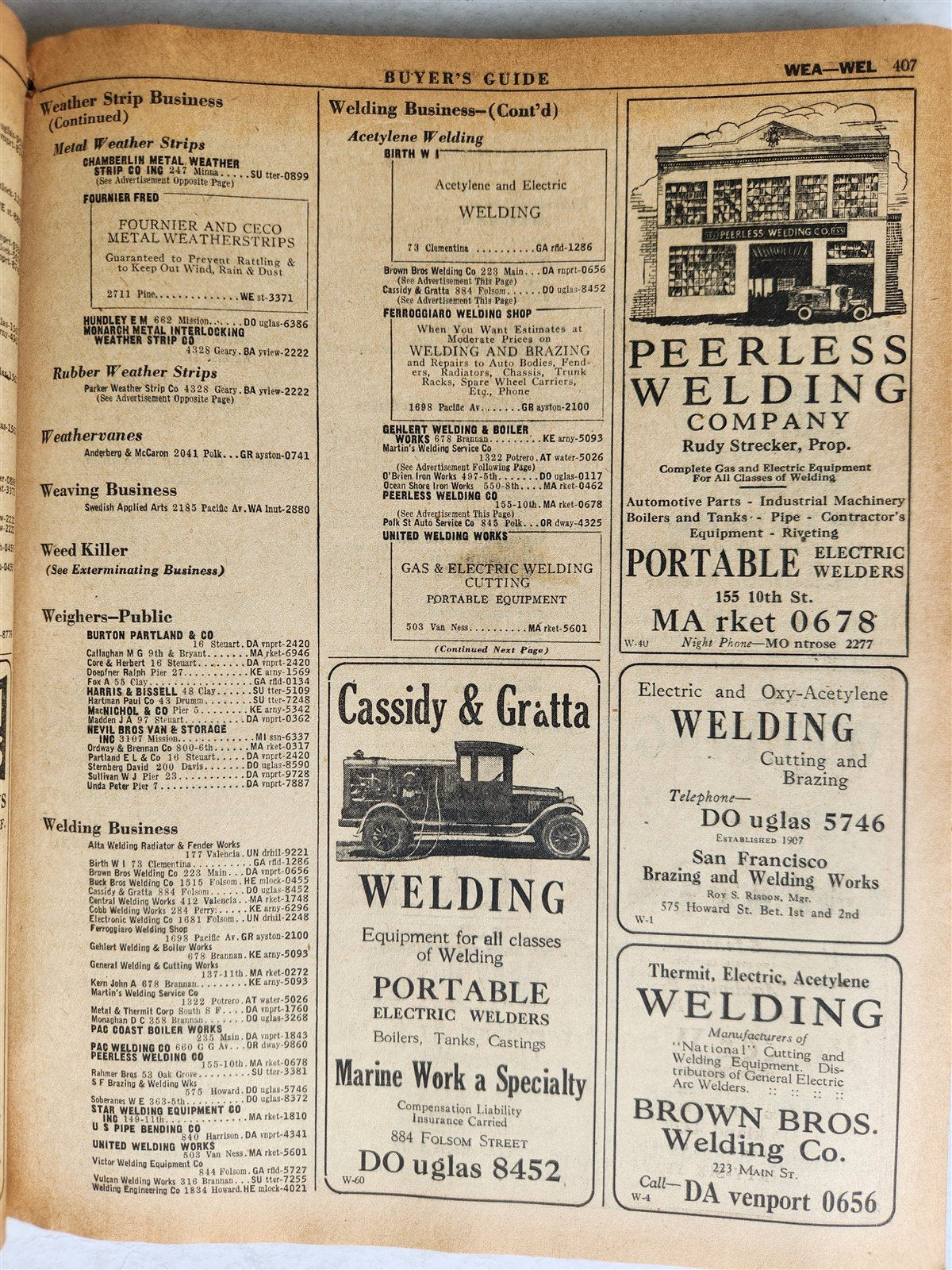 SAN FRANCISCO and BAY COUNTIES TELEPHONE DIRECTORY antique
