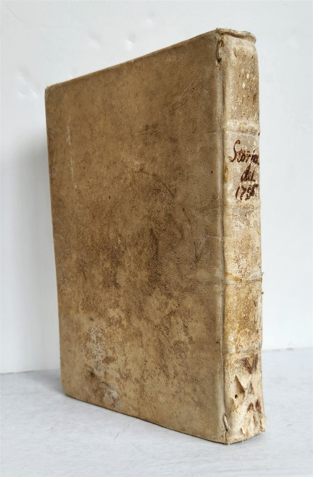 1757 HISTORY of YEAR 1756 in ITALIAN antique VELLUM BINDING