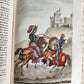 1830 ILLUSTRATED HISTORY of CAVALRY CHIVALRY antique in ITALIAN
