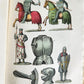 1830 ILLUSTRATED HISTORY of CAVALRY CHIVALRY antique in ITALIAN