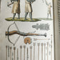 1830 ILLUSTRATED HISTORY of CAVALRY CHIVALRY antique in ITALIAN