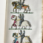 1830 ILLUSTRATED HISTORY of CAVALRY CHIVALRY antique in ITALIAN