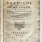 1762 PREDICHE RECITATE IN DUE AVVENTI dal Padre LUIGI BOURDALOUE antique
