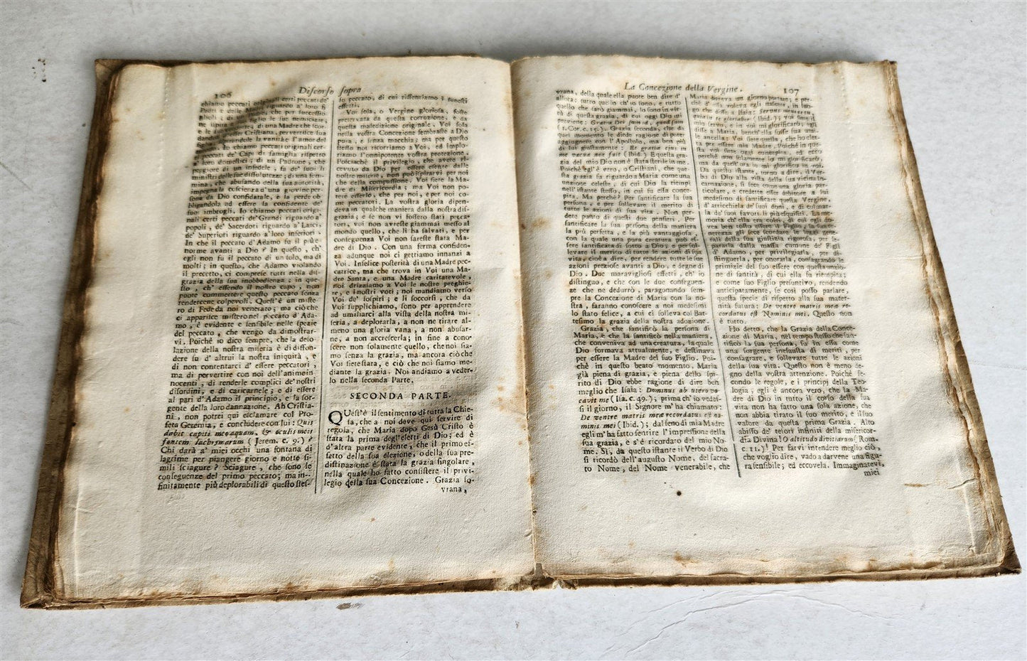 1762 PREDICHE RECITATE IN DUE AVVENTI dal Padre LUIGI BOURDALOUE antique