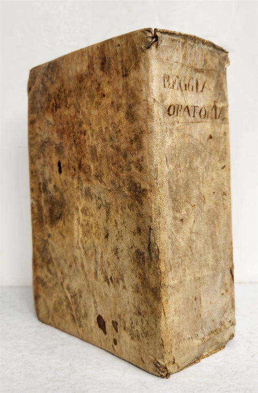 1740 ITALIAN LANGUAGE TREATISE by Giovanni Margini antique VELLUM BOUND