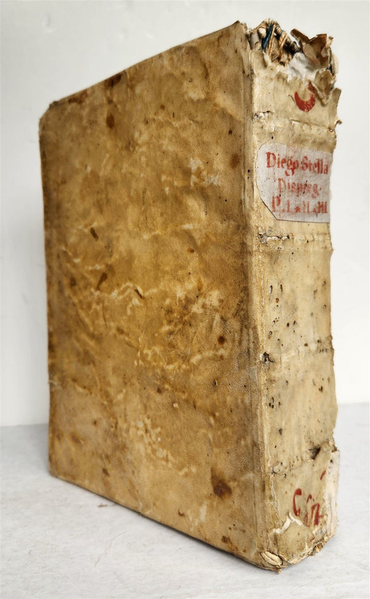 1687 DISPREGIO DELLA VANITA DEL MONDO by DIEGO STELLA antique VELLUM BOUND