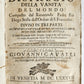 1687 DISPREGIO DELLA VANITA DEL MONDO by DIEGO STELLA antique VELLUM BOUND