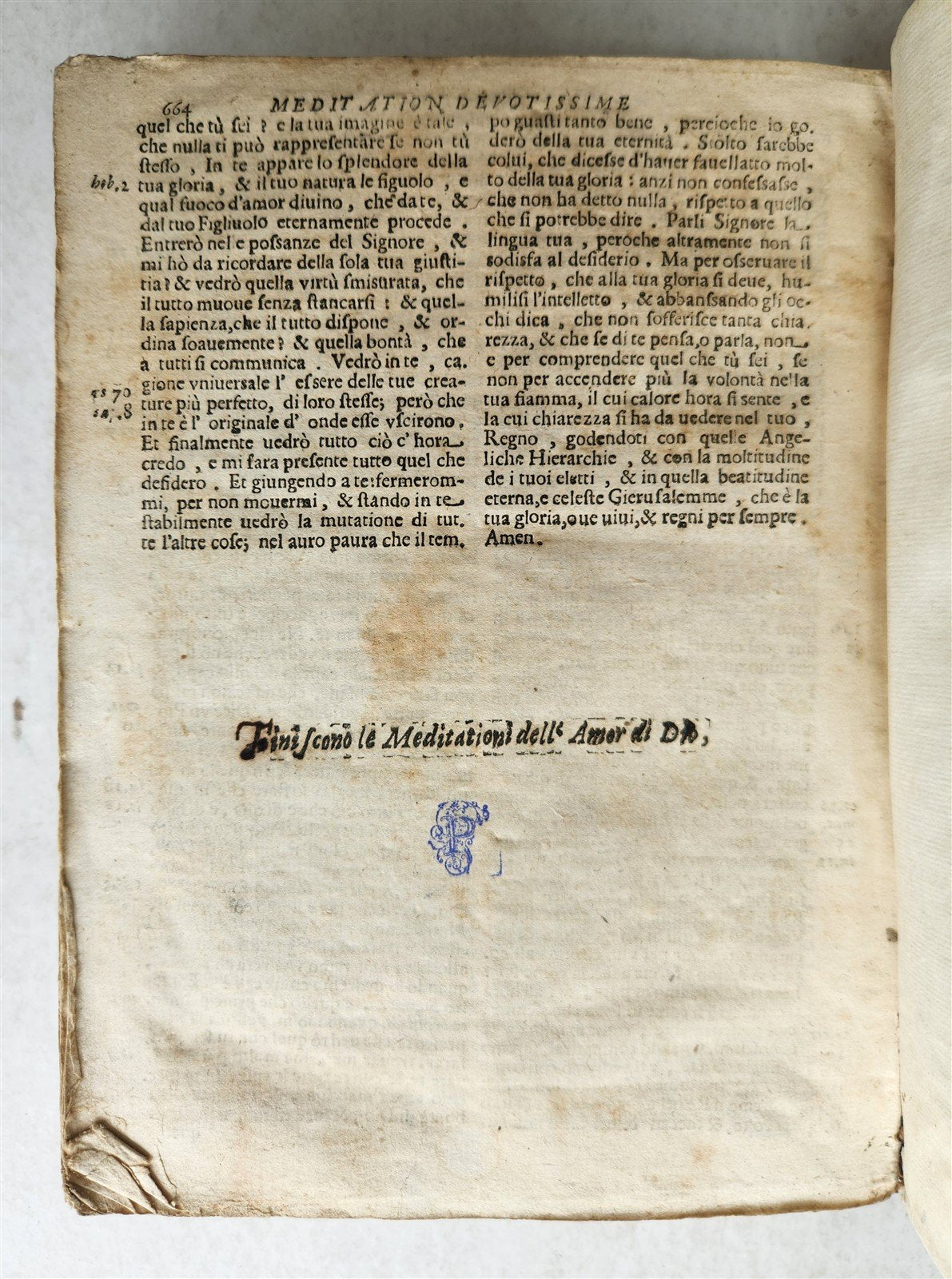 1687 DISPREGIO DELLA VANITA DEL MONDO by DIEGO STELLA antique VELLUM BOUND