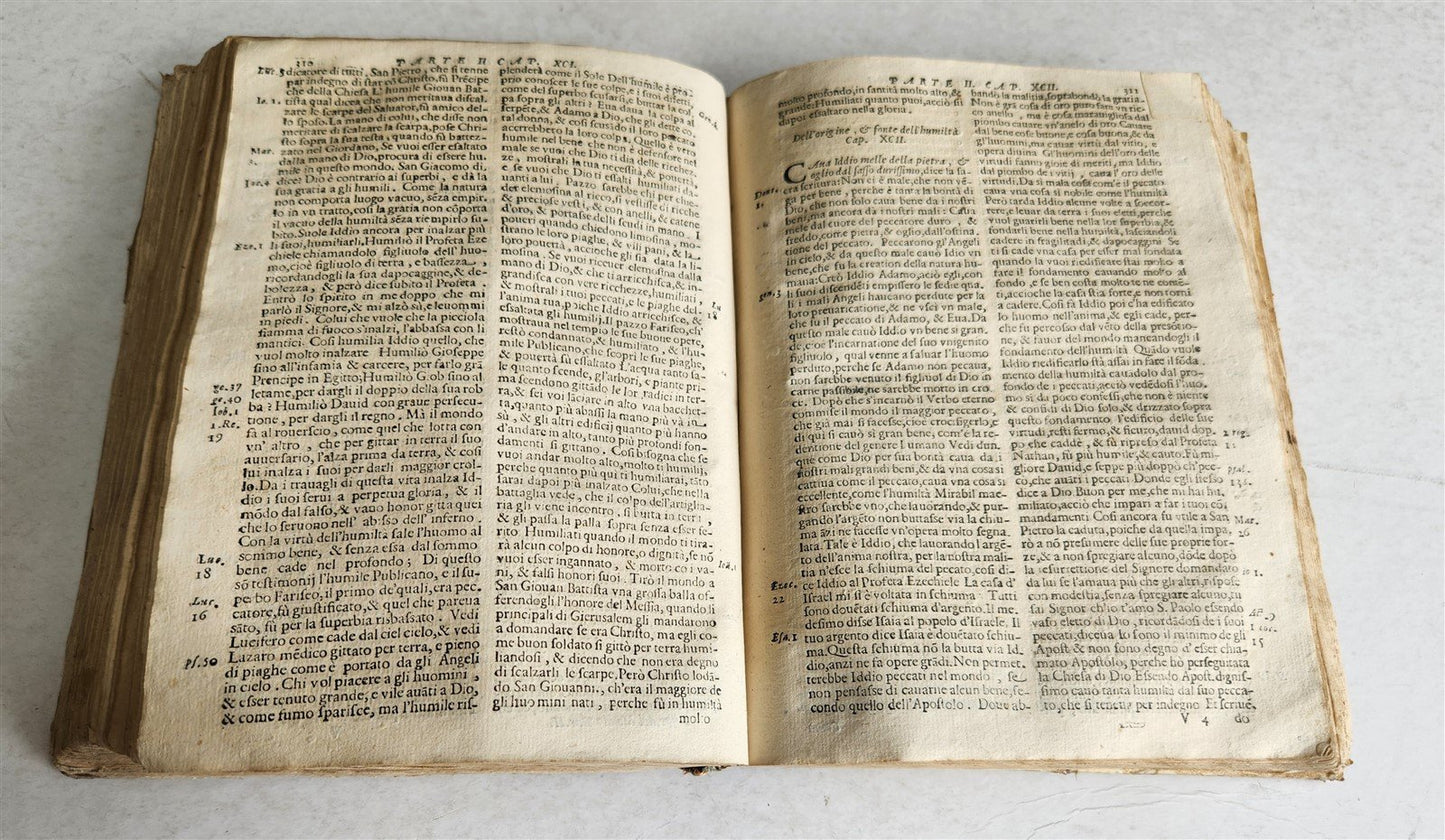 1687 DISPREGIO DELLA VANITA DEL MONDO by DIEGO STELLA antique VELLUM BOUND