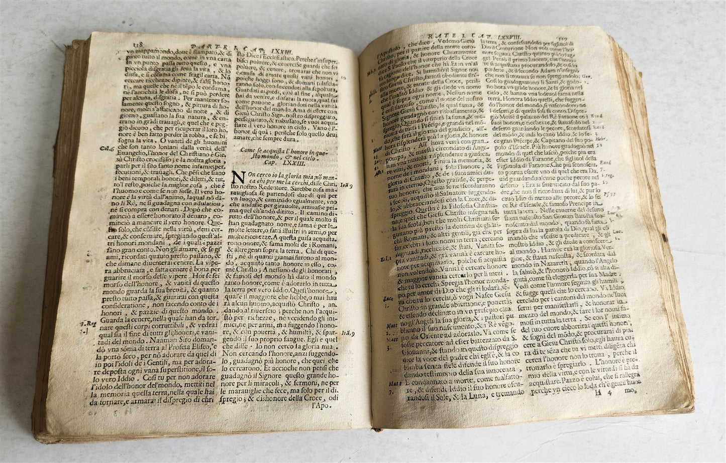 1687 DISPREGIO DELLA VANITA DEL MONDO by DIEGO STELLA antique VELLUM BOUND