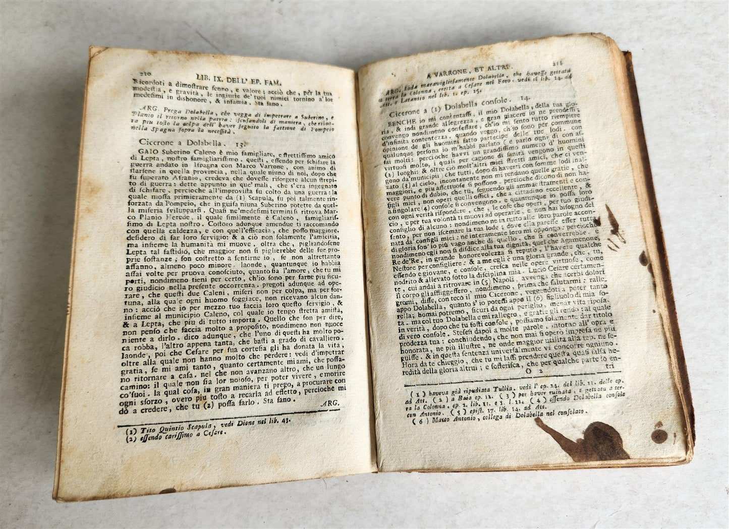 1761 LE EPISTOLE FAMIGLIARI di CICERONE da ALDO MANUZIO antique