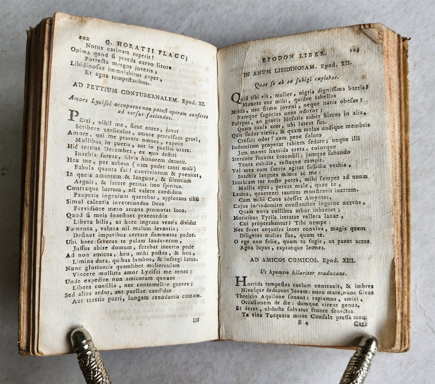 1785 HORACE POETRY antique VELLUM BOUND