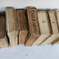 17th - 18th CENTURY LOT of 9 antique VELLUM BOUND BOOKS decorative