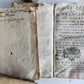 17th - 18th CENTURY LOT of 9 antique VELLUM BOUND BOOKS decorative