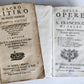 17th - 18th CENTURY LOT of 9 antique VELLUM BOUND BOOKS decorative