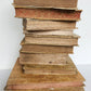 18th CENTURY LOT of 10 antique VELLUM BOUND BOOKS decorative