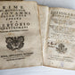18th CENTURY LOT of 10 antique VELLUM BOUND BOOKS decorative