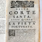 1691 LA CORTE SANTA by NICOLO CAUSINO antique VELLUM BOUND
