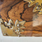 1880s FOLDER / BOOK COVER binding WOODEN w/ BRASS & WEDGWOOD DECORATIONS antique