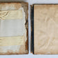 1880s FOLDER / BOOK COVER binding WOODEN w/ BRASS & WEDGWOOD DECORATIONS antique