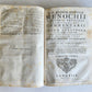 1758 BIBLE COMMENTARIES by J. MENOCHII antique PIGSKIN BOUND FOLIO
