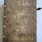 1710 DEPICTION of LUCIFER BATTLING w/ CHRISTIAN ARMY antique PIGSKIN BOUND FOLIO