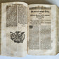 1710 DEPICTION of LUCIFER BATTLING w/ CHRISTIAN ARMY antique PIGSKIN BOUND FOLIO