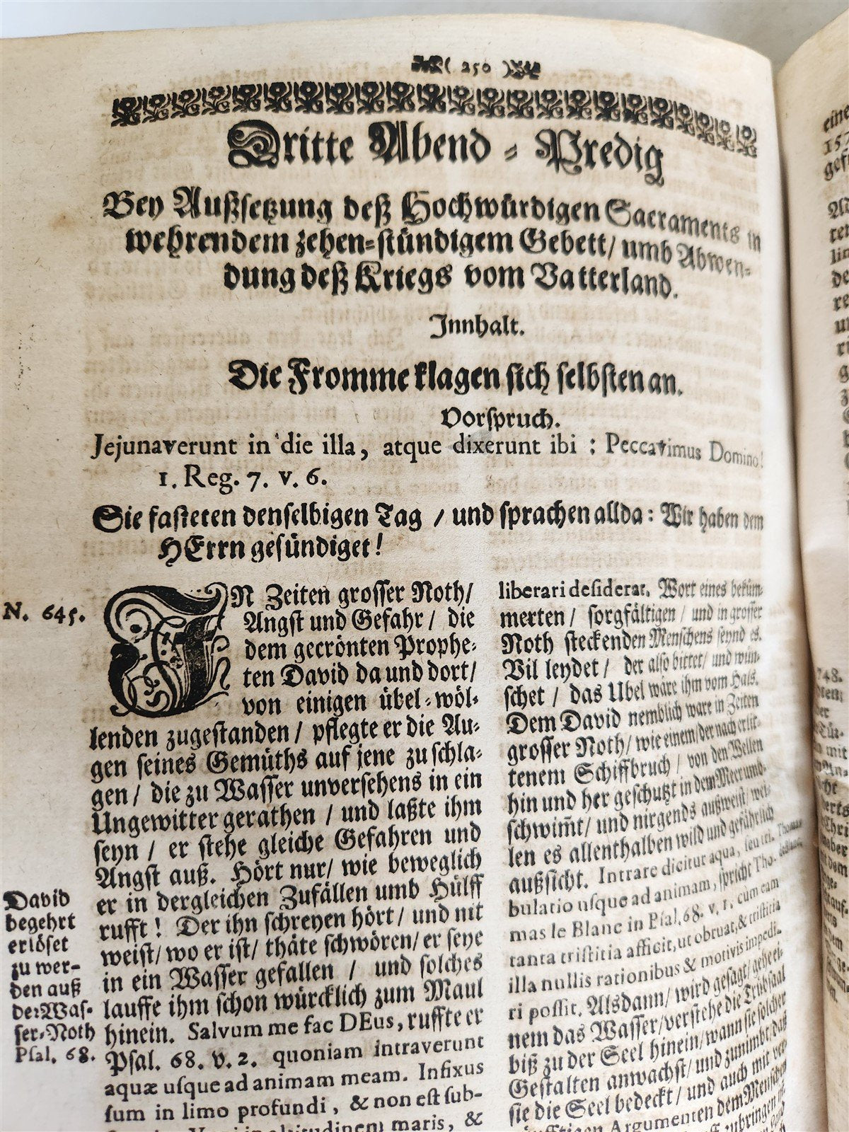 1710 DEPICTION of LUCIFER BATTLING w/ CHRISTIAN ARMY antique PIGSKIN BOUND FOLIO