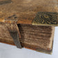 1770 BIBLE in GERMAN antique PIGSKIN FOLIO w/ BRASS FITTINGS illustrated w/ MAPS