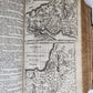 1770 BIBLE in GERMAN antique PIGSKIN FOLIO w/ BRASS FITTINGS illustrated w/ MAPS