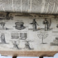 1770 BIBLE in GERMAN antique PIGSKIN FOLIO w/ BRASS FITTINGS illustrated w/ MAPS